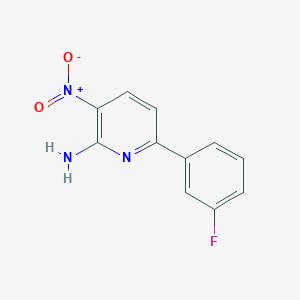 molecular formula C11H8FN3O2 B8155034 6-(3-Fluorophenyl)-3-nitropyridin-2-amine 