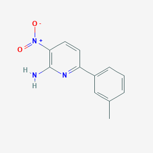 molecular formula C12H11N3O2 B8155040 3-Nitro-6-(m-tolyl)pyridin-2-amine 