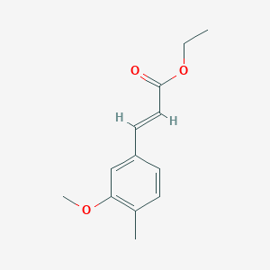 molecular formula C13H16O3 B8155093 (E)-Ethyl 3-(3-methoxy-4-methylphenyl)acrylate 
