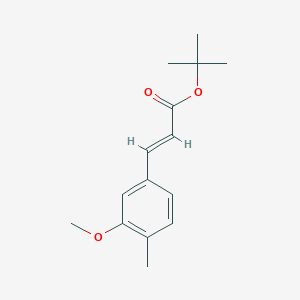molecular formula C15H20O3 B8155100 (E)-tert-butyl 3-(3-methoxy-4-methylphenyl)acrylate 