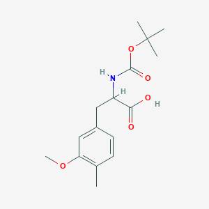 molecular formula C16H23NO5 B8155110 2-((tert-Butoxycarbonyl)amino)-3-(3-methoxy-4-methylphenyl)propanoic acid 