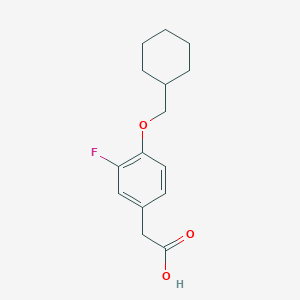 molecular formula C15H19FO3 B8155137 (4-Cyclohexylmethoxy-3-fluoro-phenyl)-acetic acid 