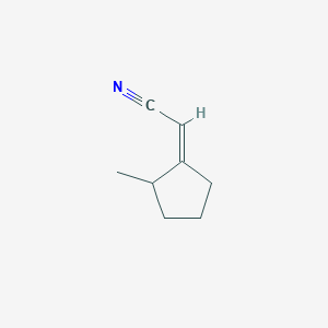 molecular formula C8H11N B8155210 2-(2-Methylcyclopentylidene)acetonitrile 