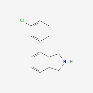 molecular formula C14H12ClN B8155237 4-(3-Chlorophenyl)isoindoline 