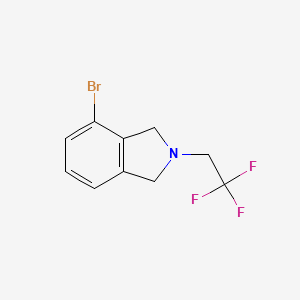 molecular formula C10H9BrF3N B8155247 4-Bromo-2-(2,2,2-trifluoroethyl)isoindoline 