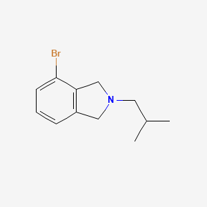 molecular formula C12H16BrN B8155249 4-Bromo-2-isobutylisoindoline 