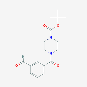 molecular formula C17H22N2O4 B8155267 Tert-butyl 4-(3-formylbenzoyl)piperazine-1-carboxylate 