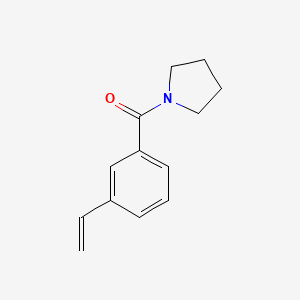 molecular formula C13H15NO B8155291 Pyrrolidin-1-yl(3-vinylphenyl)methanone 