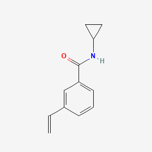 molecular formula C12H13NO B8155313 N-Cyclopropyl-3-vinylbenzamide 