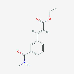 molecular formula C13H15NO3 B8155319 (E)-ethyl 3-(3-(methylcarbamoyl)phenyl)acrylate 