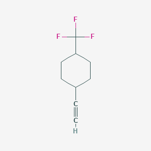 molecular formula C9H11F3 B8155382 1-Ethynyl-4-(trifluoromethyl)cyclohexane 