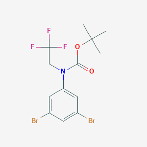 molecular formula C13H14Br2F3NO2 B8155416 tert-Butyl (3,5-dibromophenyl)(2,2,2-trifluoroethyl)carbamate 