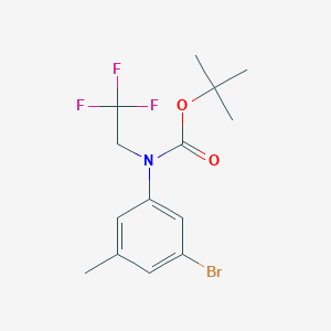 molecular formula C14H17BrF3NO2 B8155422 tert-Butyl (3-bromo-5-methylphenyl)(2,2,2-trifluoroethyl)carbamate 