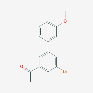 molecular formula C15H13BrO2 B8155438 1-(5-Bromo-3'-methoxy-[1,1'-biphenyl]-3-yl)ethanone 