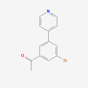 molecular formula C13H10BrNO B8155473 1-(3-Bromo-5-(pyridin-4-yl)phenyl)ethanone 