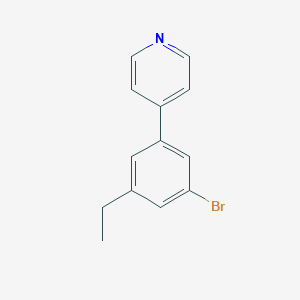 molecular formula C13H12BrN B8155477 4-(3-Bromo-5-ethylphenyl)pyridine 