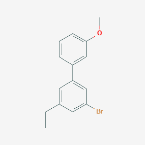 molecular formula C15H15BrO B8155483 3-Bromo-5-ethyl-3'-methoxy-1,1'-biphenyl 