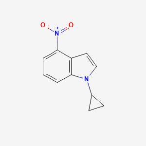 molecular formula C11H10N2O2 B8155494 1-cyclopropyl-4-nitro-1H-indole 