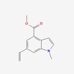 molecular formula C13H13NO2 B8155501 1-Methyl-6-vinyl-1H-indole-4-carboxylic acid methyl ester 