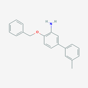 molecular formula C20H19NO B8155598 4-(Benzyloxy)-3'-methyl-[1,1'-biphenyl]-3-amine 