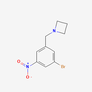 molecular formula C10H11BrN2O2 B8155624 1-(3-Bromo-5-nitro-benzyl)-azetidine 