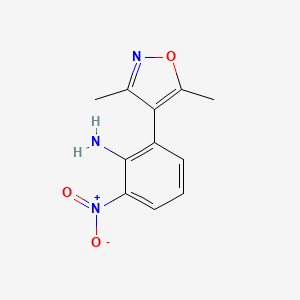 molecular formula C11H11N3O3 B8155686 2-(3,5-Dimethyl-isoxazol-4-yl)-6-nitro-phenylamine 
