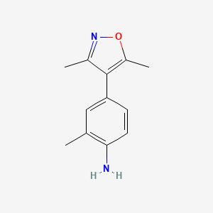 molecular formula C12H14N2O B8155700 4-(3,5-Dimethyl-isoxazol-4-yl)-2-methyl-phenylamine 