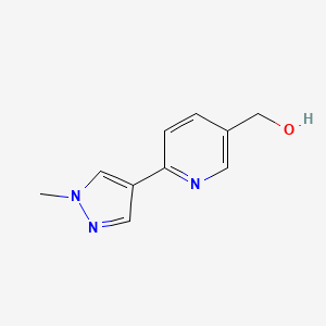 molecular formula C10H11N3O B8155713 (6-(1-methyl-1H-pyrazol-4-yl)pyridin-3-yl)methanol 