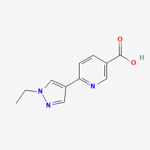 molecular formula C11H11N3O2 B8155720 6-(1-Ethyl-1H-pyrazol-4-yl)-nicotinic acid 