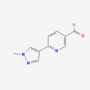 molecular formula C10H9N3O B8155725 6-(1-Methyl-1H-pyrazol-4-yl)-pyridine-3-carbaldehyde 