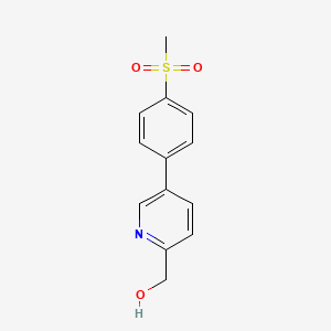 molecular formula C13H13NO3S B8155746 (5-(4-(Methylsulfonyl)phenyl)pyridin-2-yl)methanol 