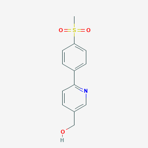 molecular formula C13H13NO3S B8155747 [6-(4-Methanesulfonyl-phenyl)-pyridin-3-yl]-methanol 