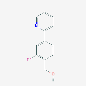 molecular formula C12H10FNO B8155762 (2-Fluoro-4-(pyridin-2-yl)phenyl)methanol 