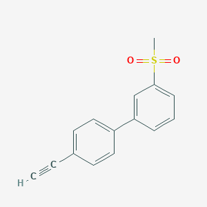 molecular formula C15H12O2S B8155772 4'-Ethynyl-3-methanesulfonyl-biphenyl 