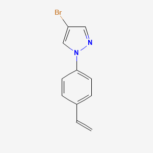 molecular formula C11H9BrN2 B8155775 4-Bromo-1-(4-vinyl-phenyl)-1H-pyrazole 