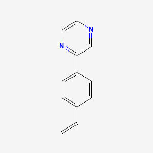 molecular formula C12H10N2 B8155789 2-(4-Vinyl-phenyl)-pyrazine 