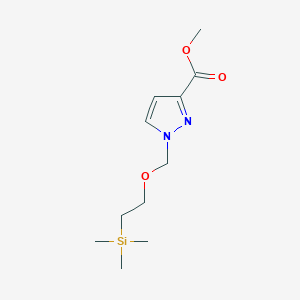 molecular formula C11H20N2O3Si B8155795 Methyl 1-((2-(trimethylsilyl)ethoxy)methyl)-1H-pyrazole-3-carboxylate 