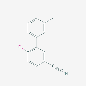 molecular formula C15H11F B8155828 5-Ethynyl-2-fluoro-3'-methyl-biphenyl 