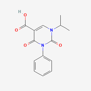 molecular formula C14H14N2O4 B8155870 1-Isopropyl-2,4-dioxo-3-phenyl-1,2,3,4-tetrahydropyrimidine-5-carboxylic acid 