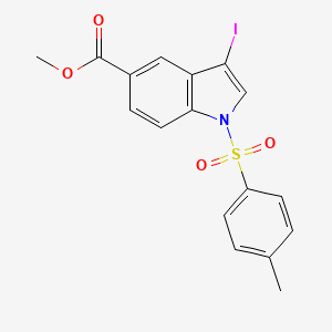 molecular formula C17H14INO4S B8155916 methyl 3-iodo-1-tosyl-1H-indole-5-carboxylate 
