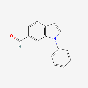molecular formula C15H11NO B8155932 1-Phenyl-1H-indole-6-carbaldehyde 