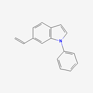 molecular formula C16H13N B8155933 1-Phenyl-6-vinyl-1H-indole 