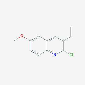 molecular formula C12H10ClNO B8155939 2-Chloro-6-methoxy-3-vinylquinoline 