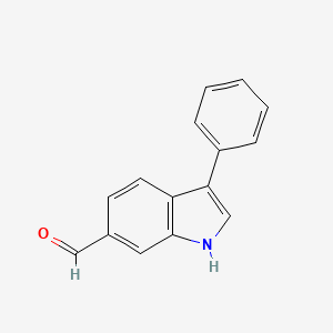 molecular formula C15H11NO B8155987 3-Phenyl-1H-indole-6-carbaldehyde 