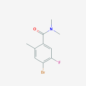 molecular formula C10H11BrFNO B8156043 4-Bromo-5-fluoro-N,N,2-trimethylbenzamide 