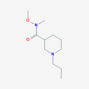 molecular formula C11H22N2O2 B8156064 1-Propyl-piperidine-3-carboxylic acid methoxy-methyl-amide 