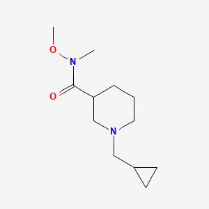 molecular formula C12H22N2O2 B8156076 1-Cyclopropylmethyl-piperidine-3-carboxylic acid methoxy-methyl-amide 