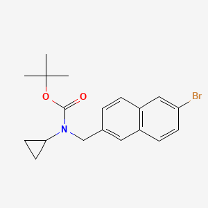 molecular formula C19H22BrNO2 B8156092 (6-Bromo-naphthalen-2-ylmethyl)-cyclopropyl-carbamic acid tert-butyl ester 