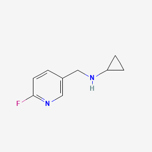molecular formula C9H11FN2 B8156112 N-[(6-Fluoropyridin-3-yl)methyl]cyclopropanamine 