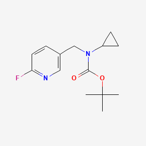 molecular formula C14H19FN2O2 B8156120 tert-Butyl cyclopropyl((6-fluoropyridin-3-yl)methyl)carbamate 